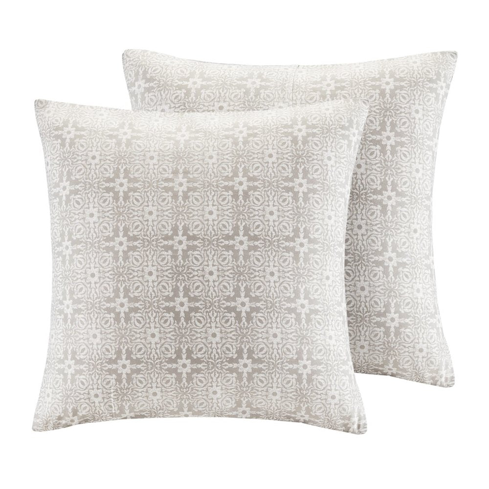 6 Piece Embroidered Cotton Reversible Comforter Set