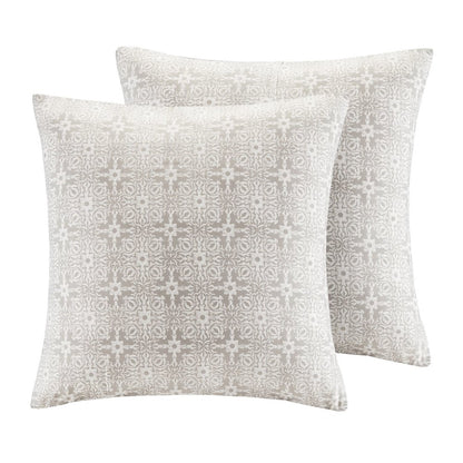 6 Piece Embroidered Cotton Reversible Comforter Set