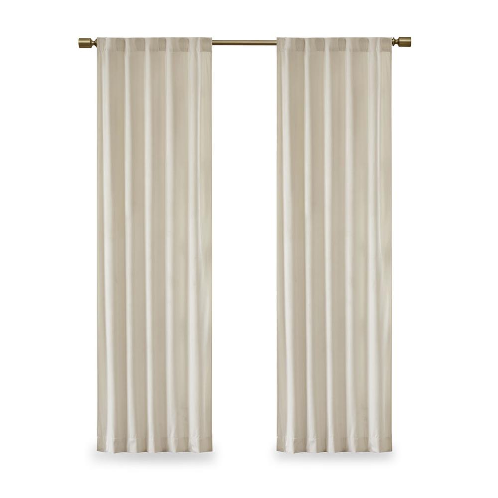 Metallic Printed Poly Velvet Rod Pocket/Back Tab Window Panel Pair