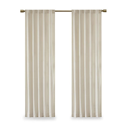 Metallic Printed Poly Velvet Rod Pocket/Back Tab Window Panel Pair