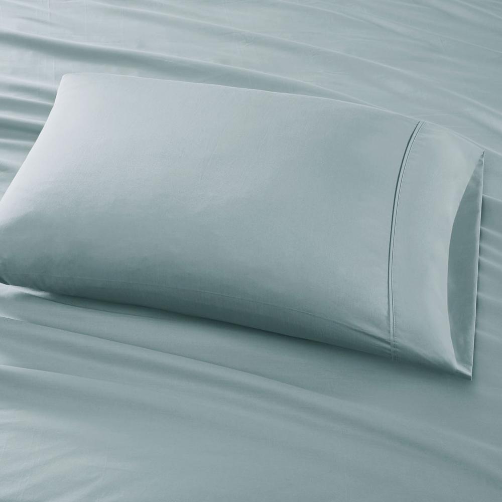 800 Thread Count Cotton Blend Sateen Sheet Set, Aqua color
