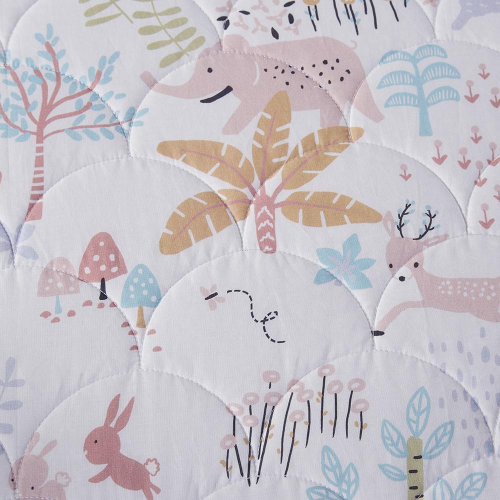 Woodland Animals Reversible Cotton Quilt Set