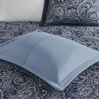 5 Piece Jacquard Bedspread Set with Throw Pillows