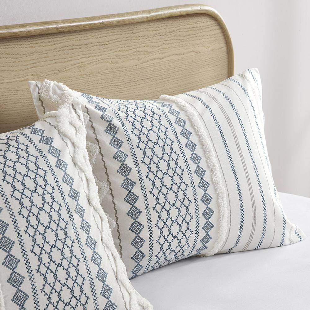 Cotton Printed Comforter Set with Chenille