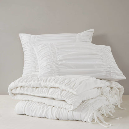 Mia Comforter Set, White color