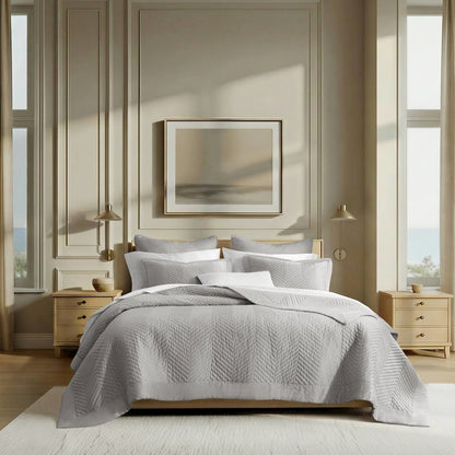 Liam Hotel 3 Piece Cotton Quilt Set