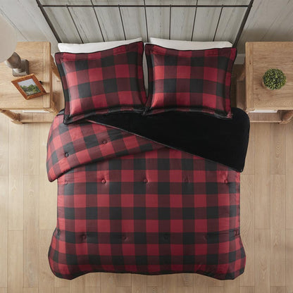 Faux Wool to Faux Fur Down Alternative Comforter Set
