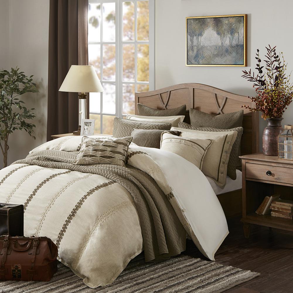 Chateau Comforter Set, Linen color