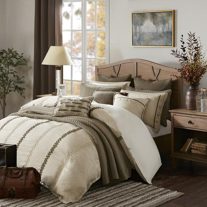 Chateau Comforter Set, Linen color
