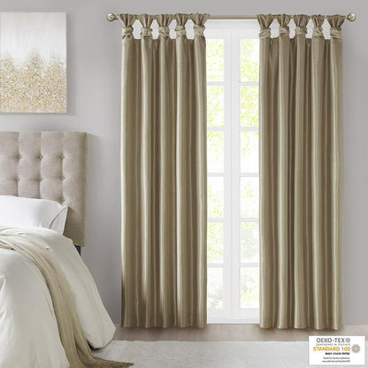 Twist Tab Total Blackout Window Curtain Panel