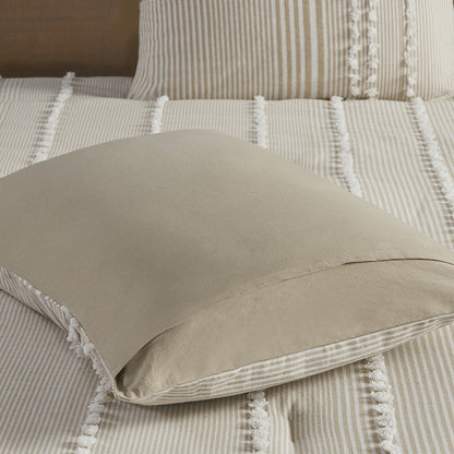 3 Piece Cotton Yarn Dyed Comforter Set