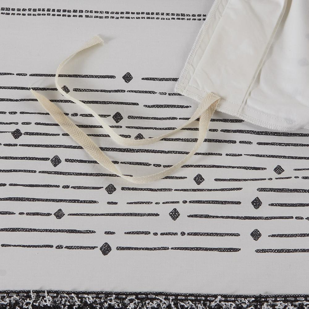 Cotton Printed Duvet Cover Set with Trims
