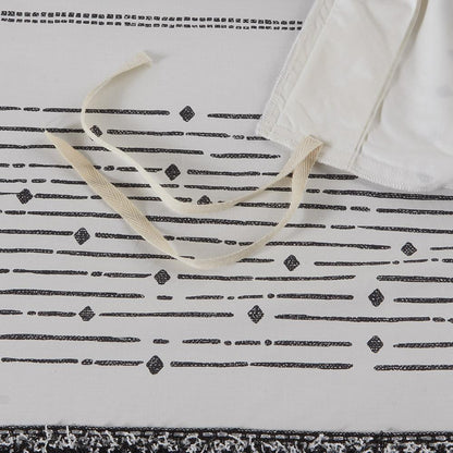 Cotton Printed Duvet Cover Set with Trims