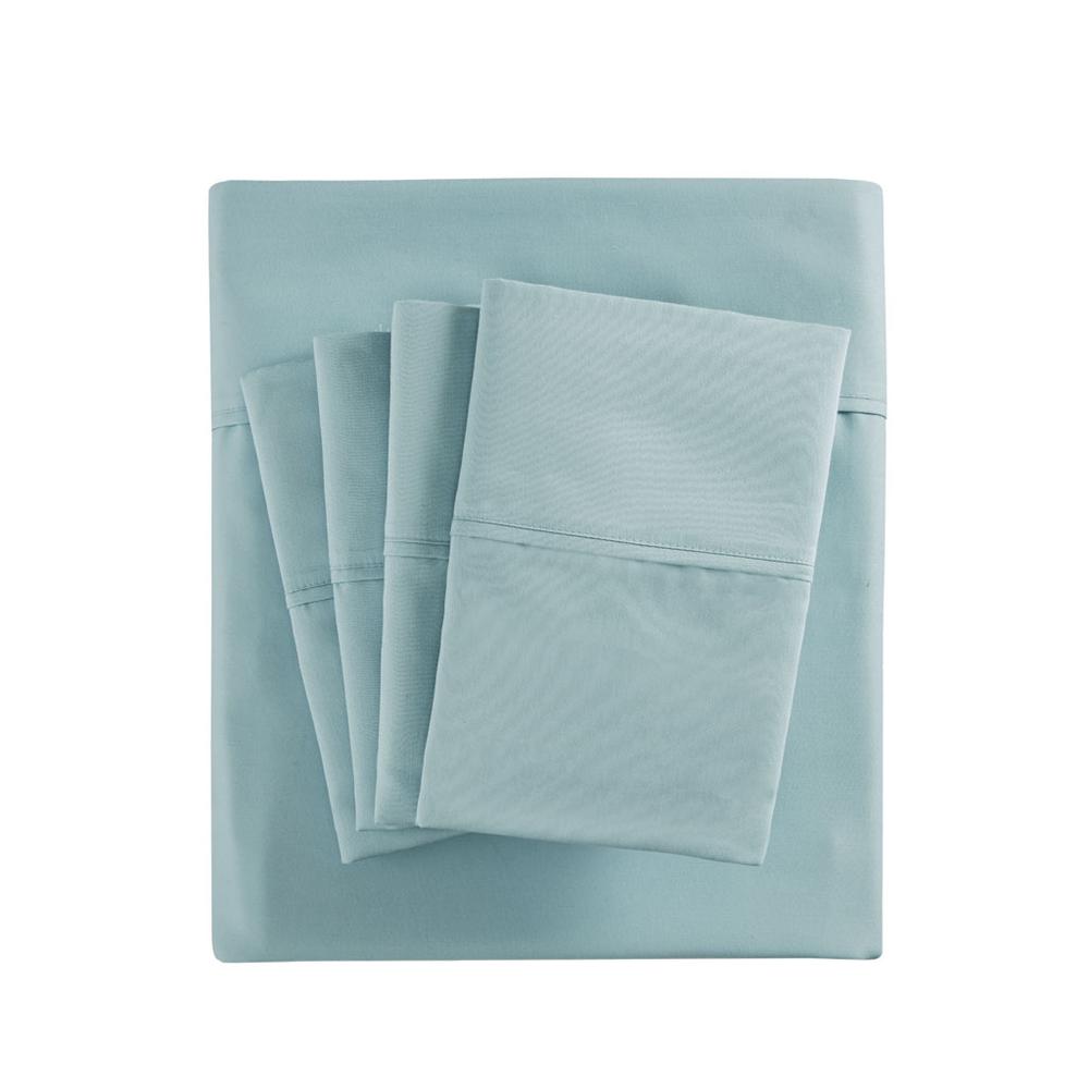 800 Thread Count Cotton Blend Sateen Sheet Set, Aqua color