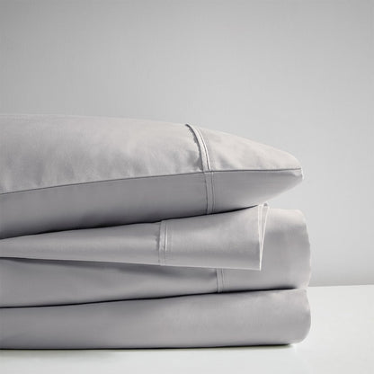 600 Thread Count Cooling Cotton Blend 4 PC Sheet Set, Grey color