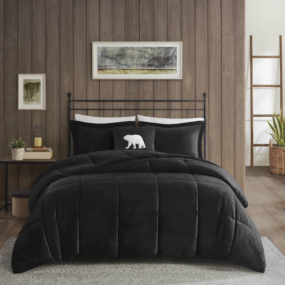 Plush to Sherpa Down Alternative Comforter Set