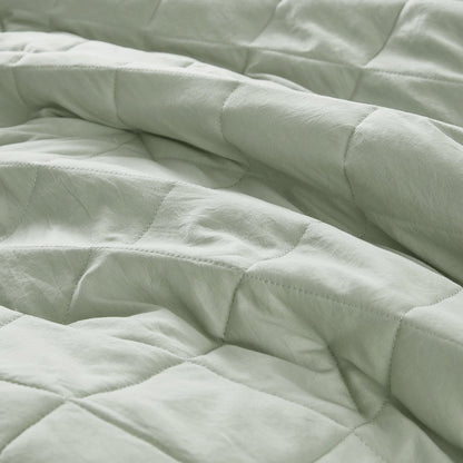 Diamond Quilted Ruffle Edge Comforter Set