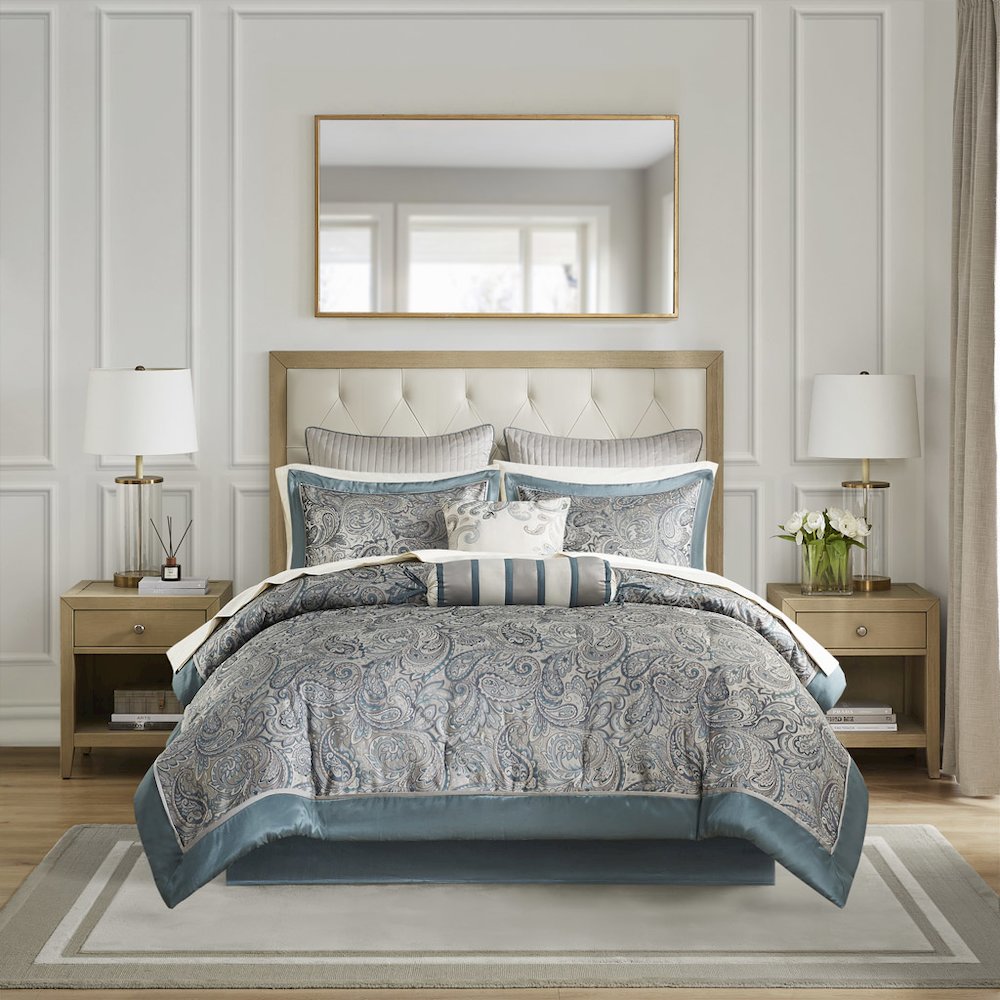12 Piece Comforter Set with Cotton Bed Sheets