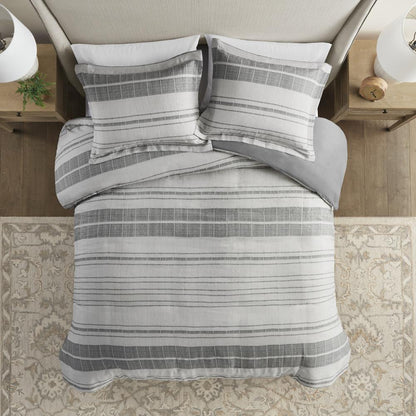 3 Piece Stripe Duvet Cover Set