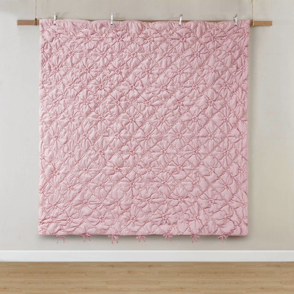 Lily 3PCS Comforter Set, Pink color