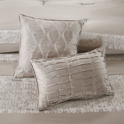 7 Piece Chenille Jacquard Comforter Set