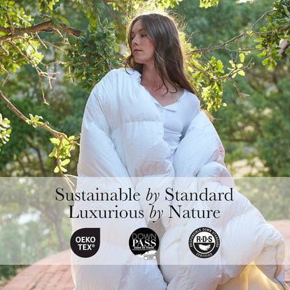 100% Cotton Shell Comforter, White color