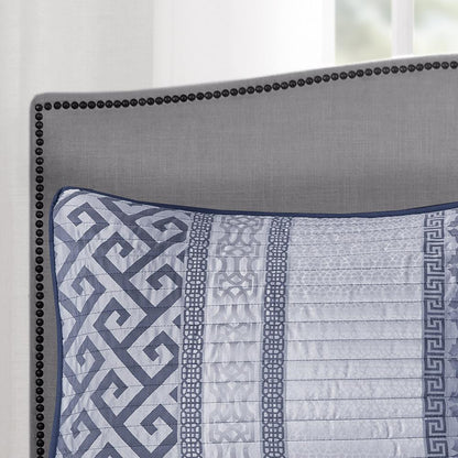 4 Piece Jacquard Quilt Set with Throw Pillow