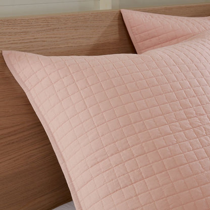 Cotton Jacquard Duvet Cover Set with Euro Shams and Throw Pillows