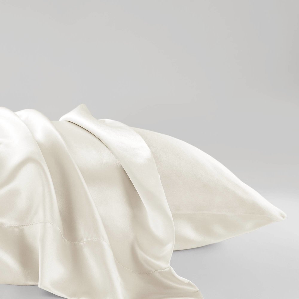 Satin Luxury 2 PC Pillowcases, Ivory color