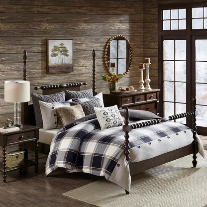 Urban Cabin Cotton Jacquard Comforter Set, Brown color