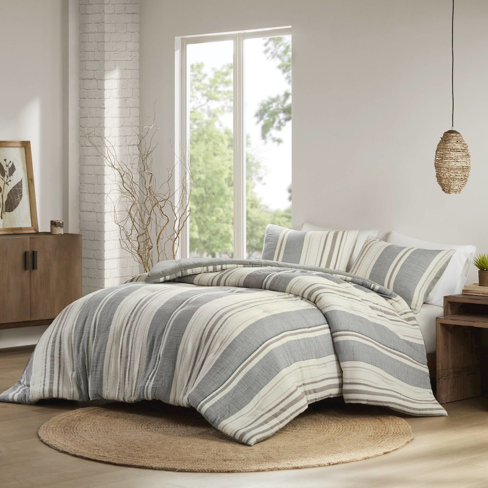 Mesa Comforter 3 PCS Set, Grey color