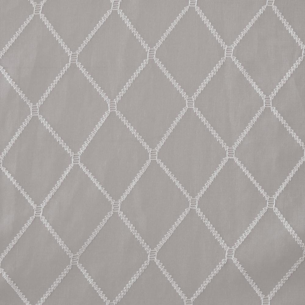 Diamond Sheer Embroidered Window Scarf