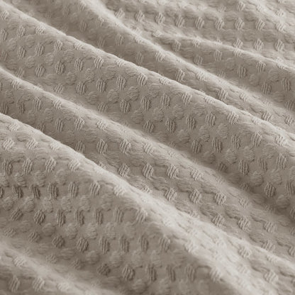 Mina Waffle Weave Textured Duvet Cover Set, Neutral color