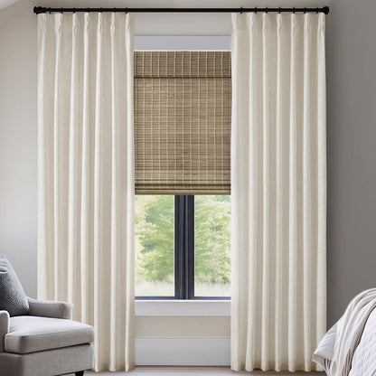Emery 300gsm poly linen with 7 pinch pleat per pc