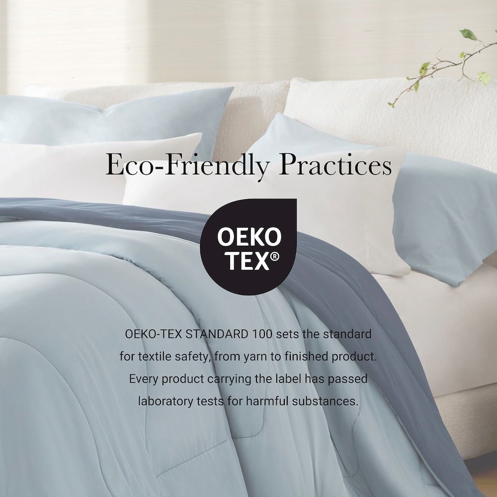 Cooling Reversible Tencel Comforter Blanket, Blue color