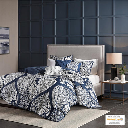 6 Piece Printed Duvet Cover Set