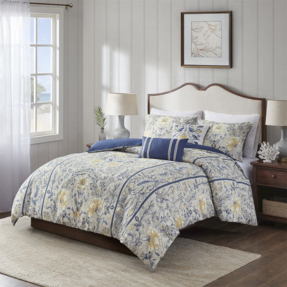 5 Piece Cotton Duvet Cover Set
