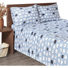 Flannel Sheet Set, Blue Sheep color