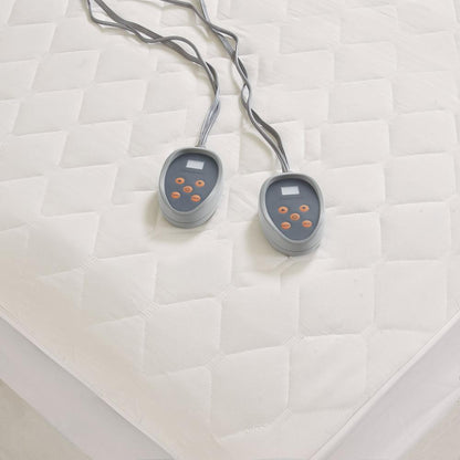 Cotton Deep Pocket Heated Mattress Pad-20 Heat Settings
