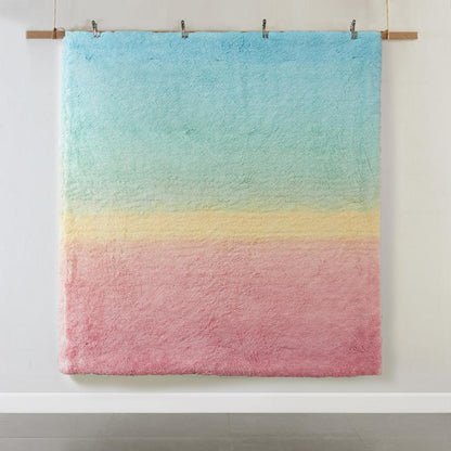 Ombre Shaggy Faux Fur Comforter Set