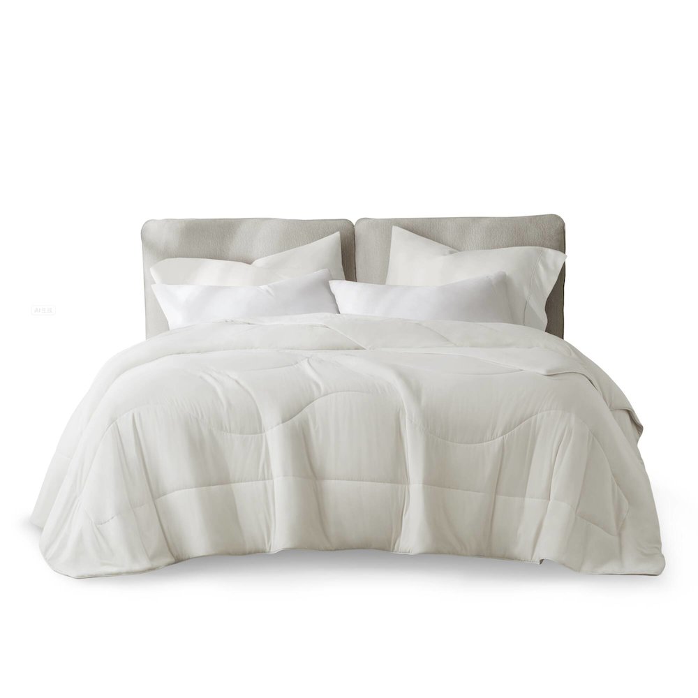 Reversible Tencel Comforter Blanket, White color