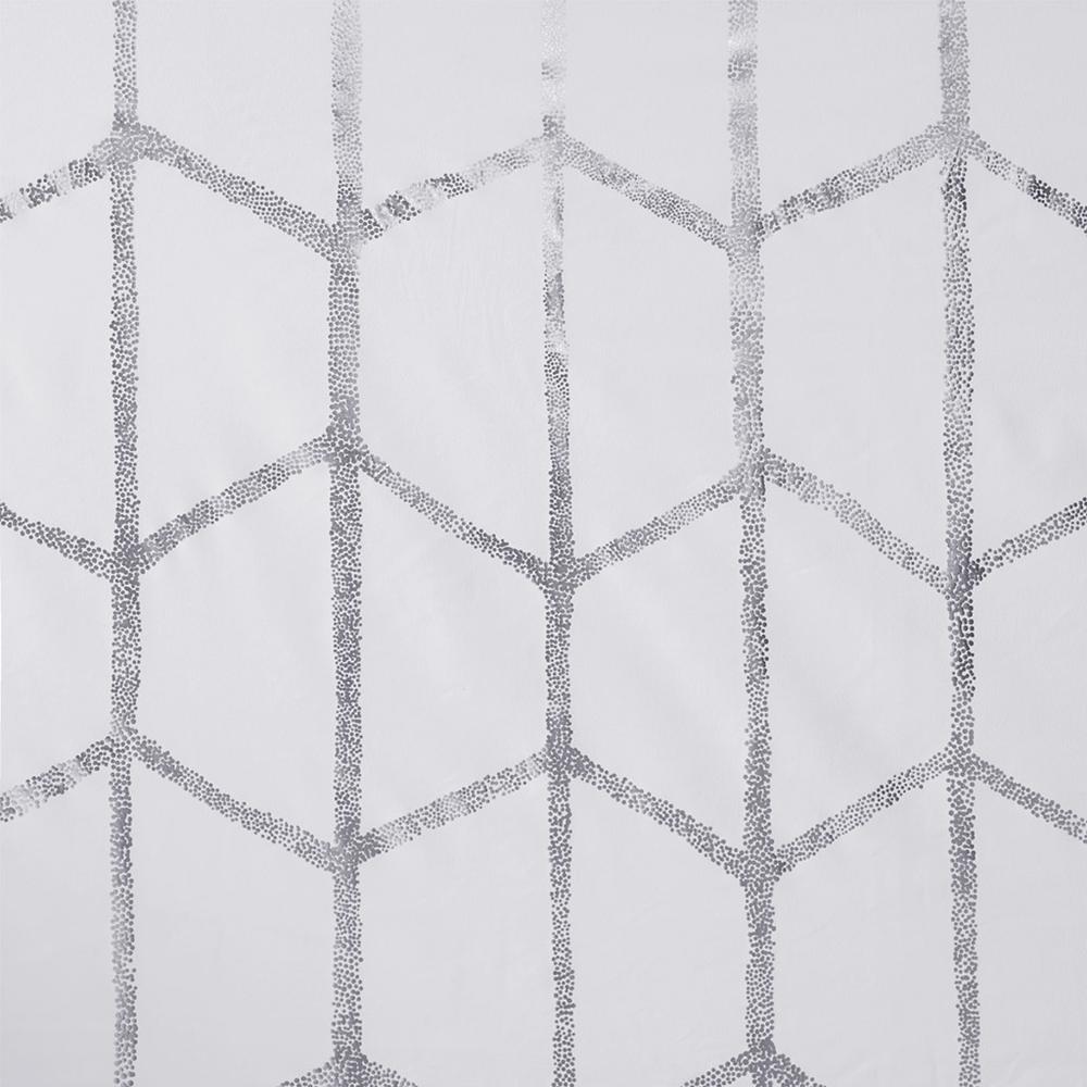 Total Blackout Metallic Print Grommet Top Curtain Panel