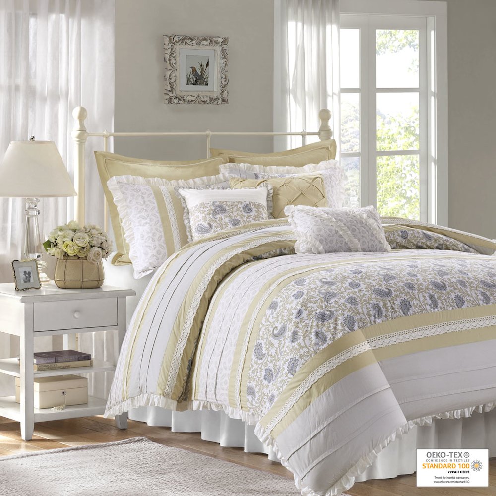 9 Piece Cotton Percale Comforter Set