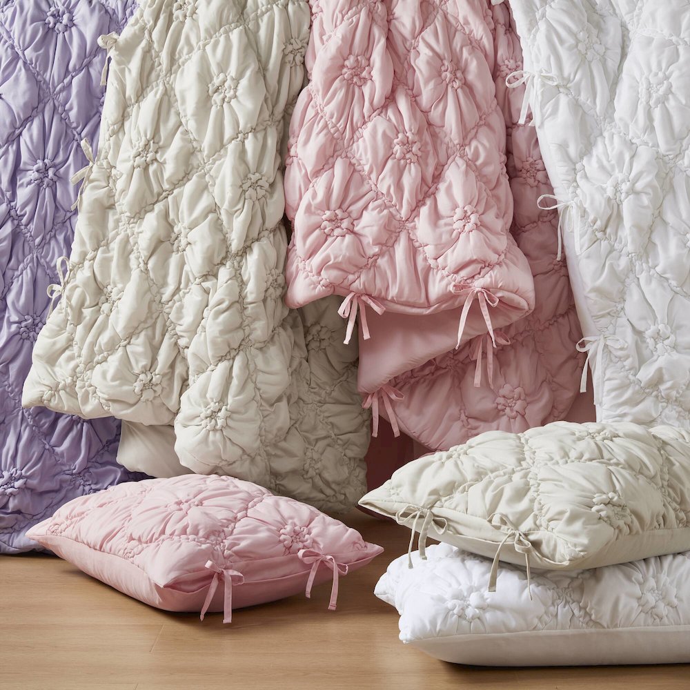 Lily 2PCS Comforter Set, Purple color