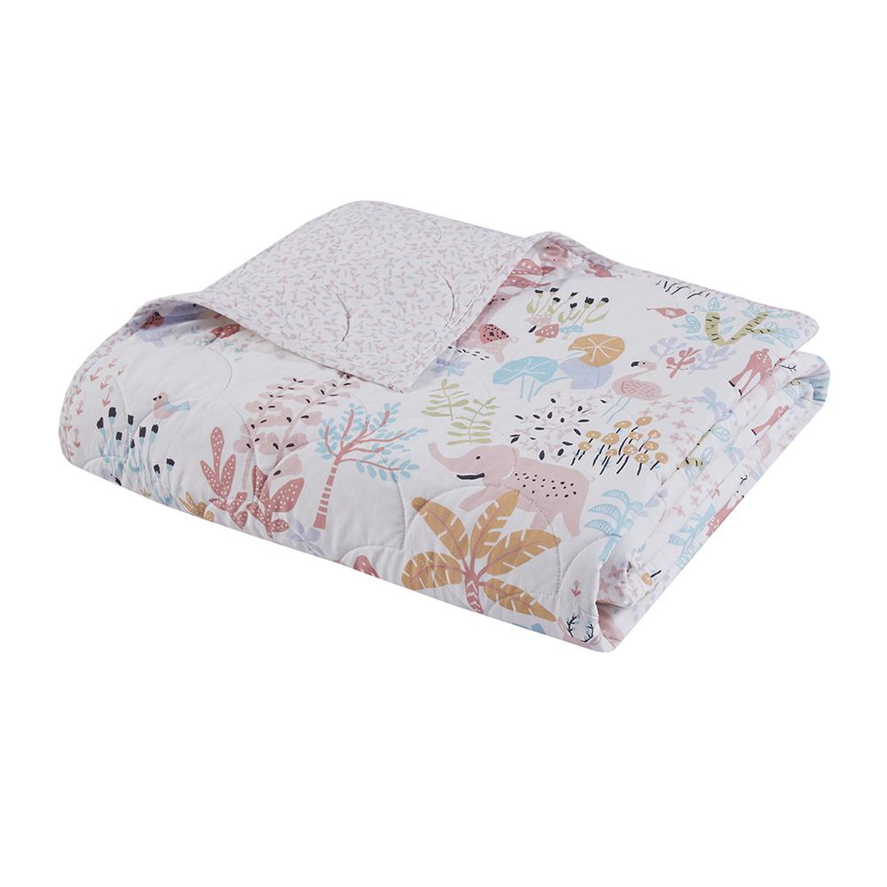Woodland Animals Reversible Cotton Quilt Set