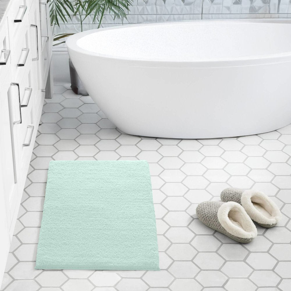 Marshmallow Bath Rug, Seafoam color