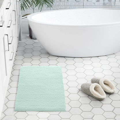 Marshmallow Bath Rug, Seafoam color