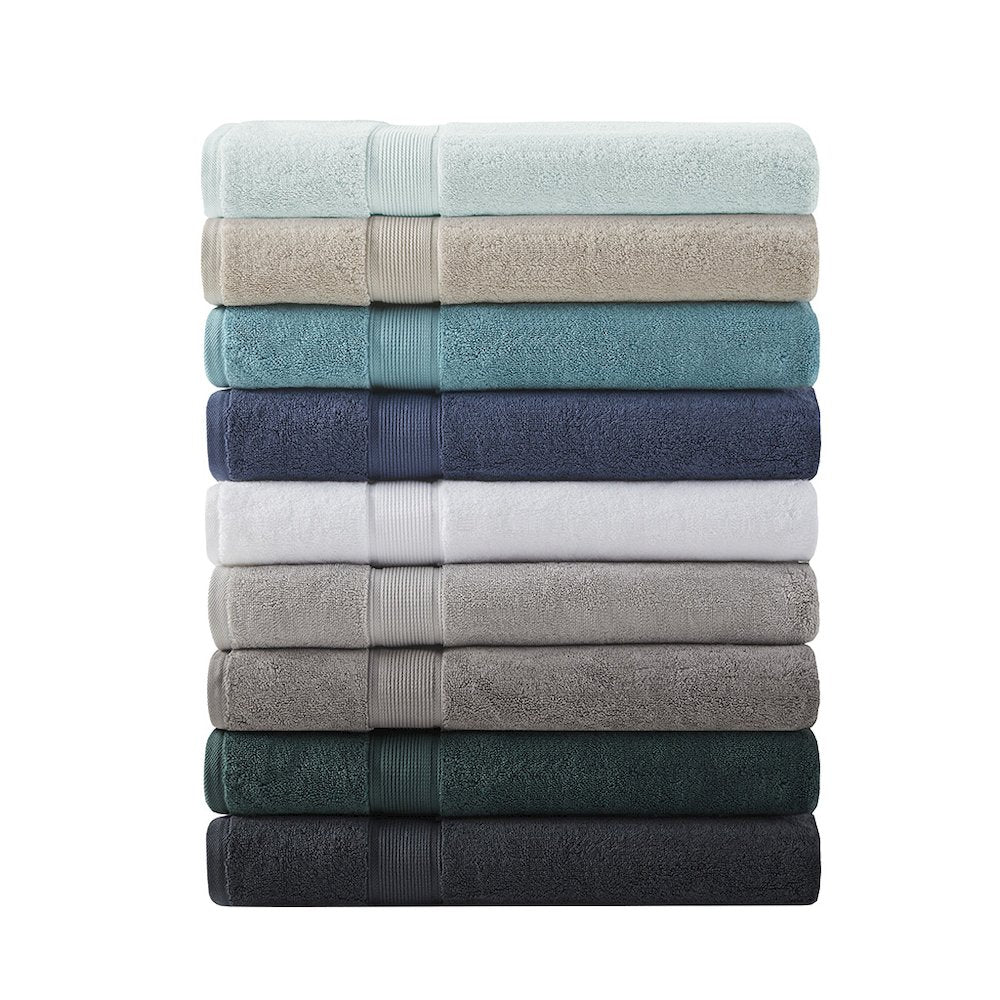 100% Cotton Bath Sheet Antimicrobial 2 Piece Set in Seafoam Color