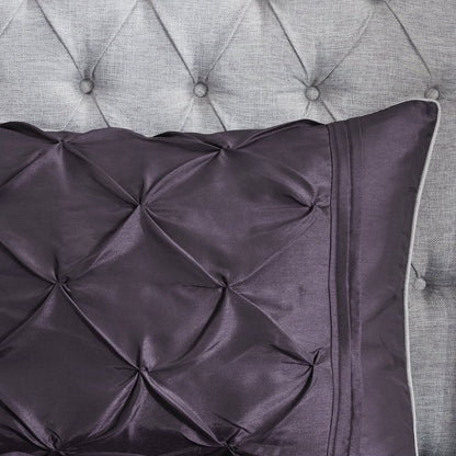 Laurel 100% Polyester Pieced Pleated 7pcs Tufted Comforter Set