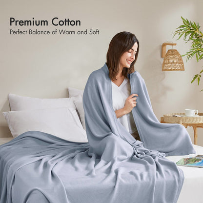 Bamboo Cotton Rayon from Bamboo Cotton Blanket, Light Blue color